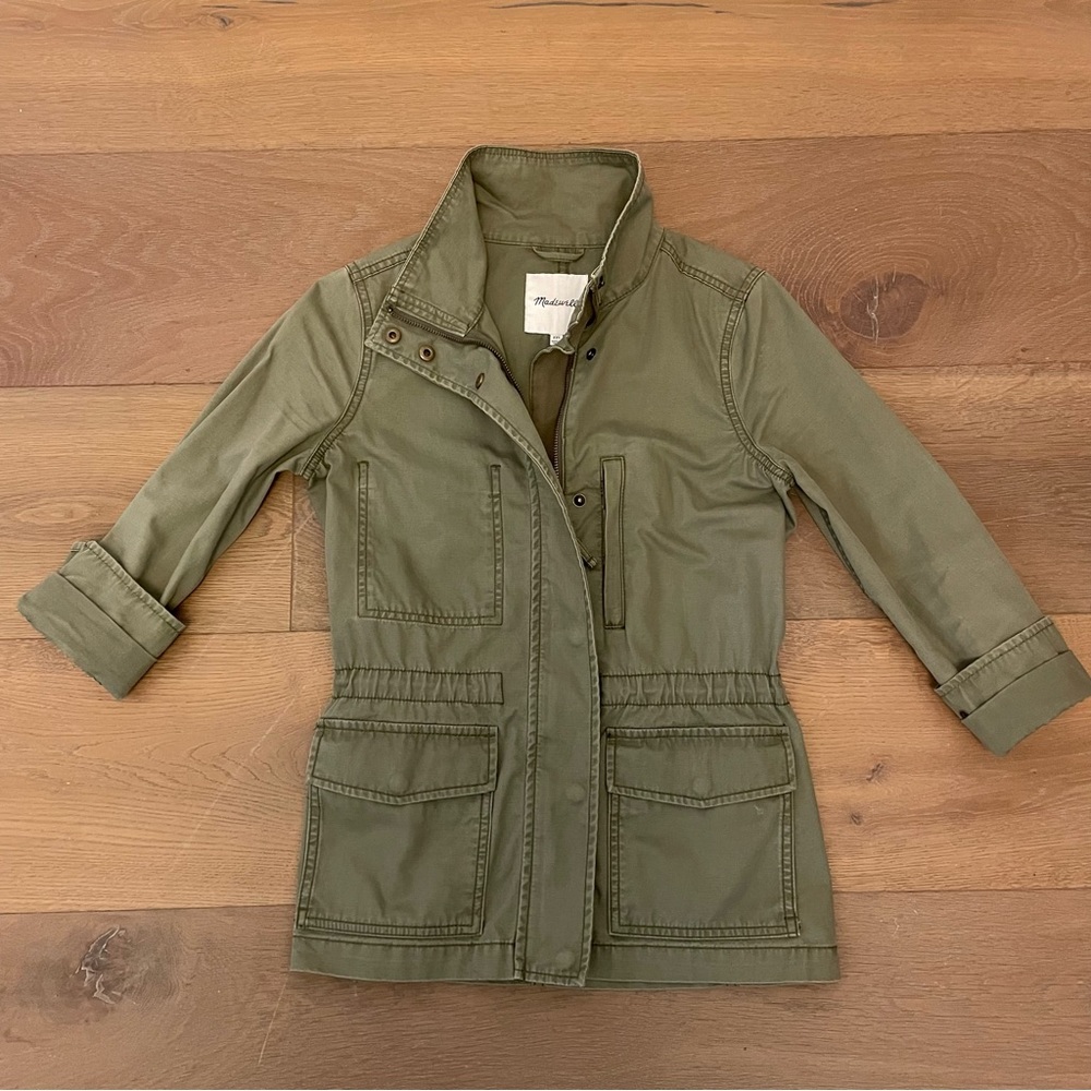 Madewell Passage Jacket - Desert Olive Green XXS - lightweight military utility